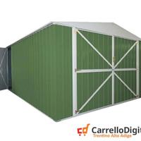 Box auto in Acciaio lamiera 360x514cm 18mq verde