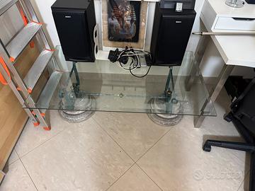 Tavolino basso vetro temperato 120x70