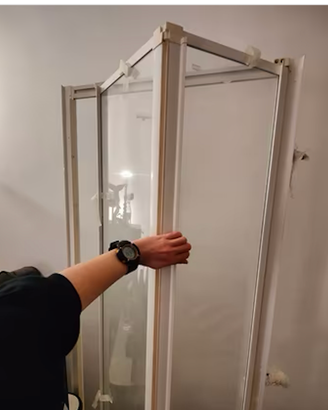 PORTA BOX DOCCIA A SOFFIETTO - IN VETRO TEMPERATO