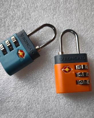 2 Lucchetti TSA Roncato Valigie Blu/Arancio