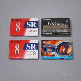 4 Cassette Super 8 Sony Maxell Nuove