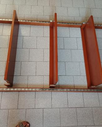 scaffale in legno massello noce