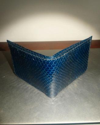Portafoglio nuovo artigianale uomo pelle di pitone