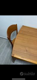 Tavolo allungabile legno massello 120x70 + 4 sedie