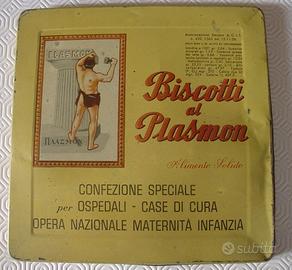 Biscotti Plasmon Coperchio in latta anni 50.