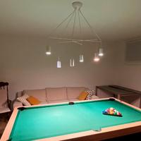 Lampadario design Nowodvorski bianco con 6 faretti