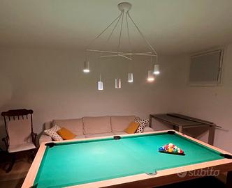 Lampadario design Nowodvorski bianco con 6 faretti