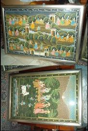 Collezione di 2 quadri stile antichi orientali