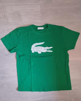 T-Shirt Lacoste Verde Smeraldo-Maxi Logo