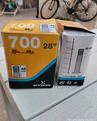camera d'aria 28" / 700 btwin (2pz)