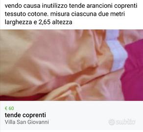 Coppia di tende coprenti