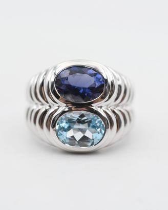 Anello Bulgari Baccellato con iolite e topazio