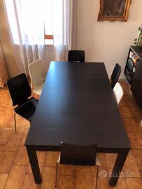 Tavolo allungabile Ikea con 6 sedie