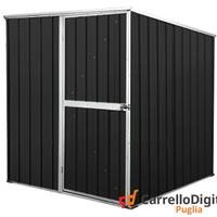 Box da giardino lamiera 175x185cm nero