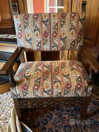 Poltrona Seggiolone Trono antico antiquariato