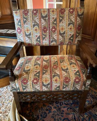 Poltrona Seggiolone Trono antico antiquariato