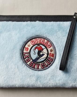 Pochette/borsetta  "Leo Ski Club" in pelliccia