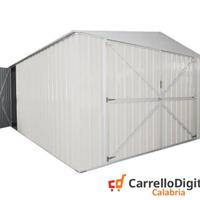 Box acciaio garage auto lamiera 360x600 bianco