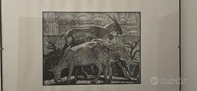 pietro mele xilografia originale