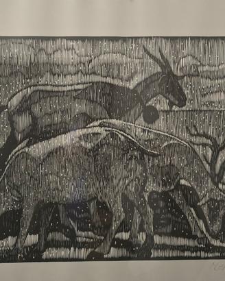 pietro mele xilografia originale