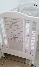 CULLA LETTINO MON AMOUR ITALBABY BIANCO +ACCESSORI