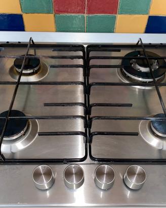 Piano cottura 4 fuochi a gas - acciaio inox