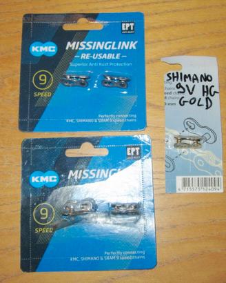 False maglie Catena 9v KMC Shimano Sram argento