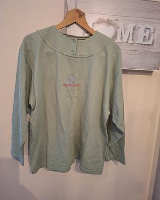 Felpa Donna Vintage Verde Salvia Joy Sport - L