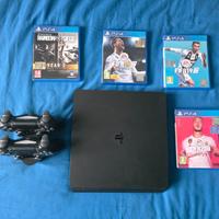 ps4 slim 1tb +2 controller - accessori originali