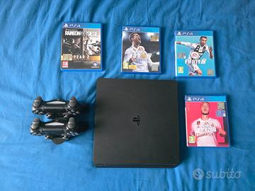 ps4 slim 1tb +2 controller - accessori originali