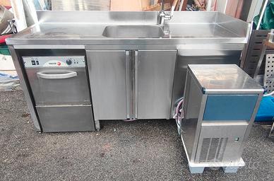 Lavastoviglie Macchina del ghiaccio su banco