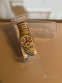 Orologio Swatch Vintage Skeleton Gold con scatola