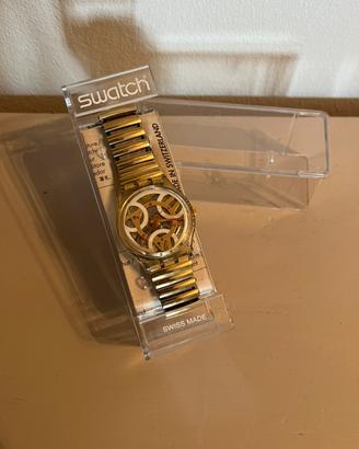 Orologio Swatch Vintage Skeleton Gold con scatola