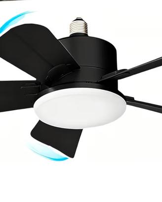 Ventilatore a soffitto con luce led  NERO 