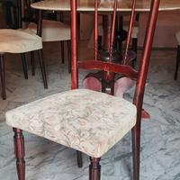 Set 6 Sedie Vintage in legno massello