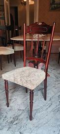 Set 6 Sedie Vintage in legno massello