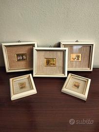 quadri cromolitografia foglia d'oro
