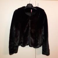 Cappotto corto in eco pelliccia nero Imperial L/XL