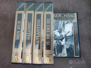 5Videocassette VHS di film di KOLOSSAL in italiano