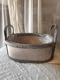 Cesto fiori in legno