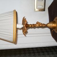 Lampada in bronzo placato oro