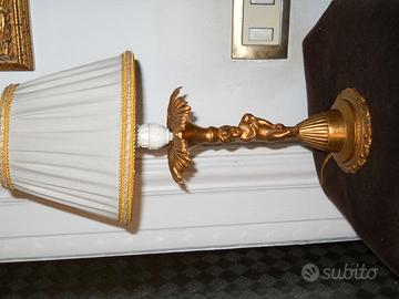 Lampada in bronzo placato oro
