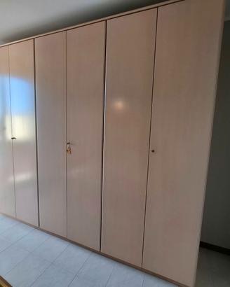 MOBILE ARMADIO CAMERA LETTO LEGNO BETULLE A 6 ANTE