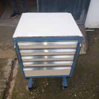 mobiletto vintage da dentista metallo