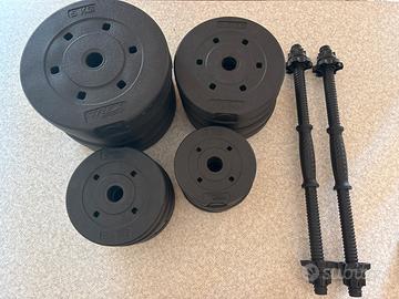 Set Manubri Pesi 40kg Totali (20kg l’uno) bitumosi