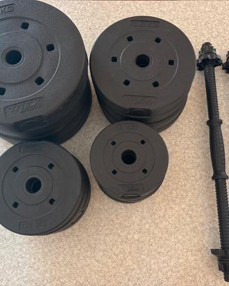Set Manubri Pesi 40kg Totali (20kg l’uno) bitumosi