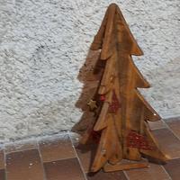 alberelli di natale in legno