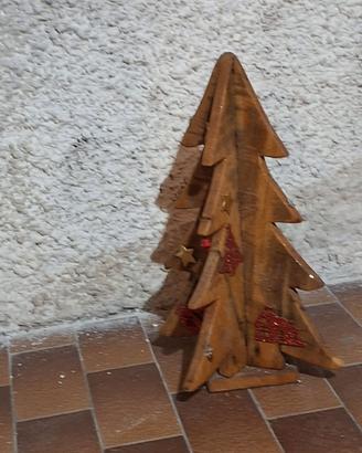 alberelli di natale in legno