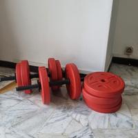 Set manubri regolabili con pesi 