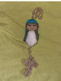 Madonna e Rosario Realizzati a mano all'uncinetto